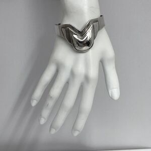 Vintage Robin Kahn‎ Sterling Cuff Bracelet 38 Grams Modernist Design